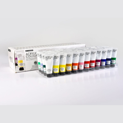 Art & Craft si Artizanat - Culori acrilice Magi-Wap Art Rangers, 48 culori x 22ml, culori de baza, culori pastel, metalice, cu sclipici, FEA4822T-2