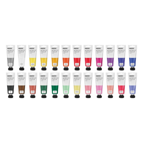 Culori acrilice Magi-Wap Art Rangers, 48 culori x 22ml, culori de baza, culori pastel, metalice, cu sclipici, FEA4822T-2 [1]