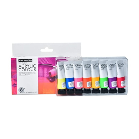 Culori acrilice Magi-Wap Art Rangers, 8 culori x 22ml, culori neon, FEA0822T-N [2]