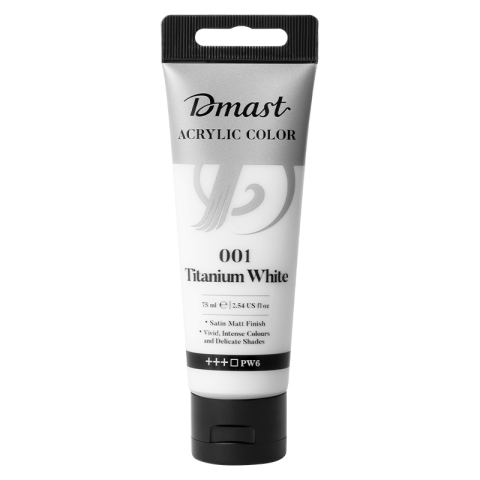 Culori acrilice profesionale 75ml alb titan 001 dmast by pebeo [0]