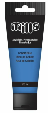 Acuarele, Tempera, Pensule si Blocuri de desen - Culori acrilice tempera 75ml cobalt blue Milla