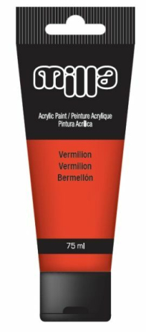 Acuarele, Tempera, Pensule si Blocuri de desen - Culori acrilice tempera 75ml rosu Milla