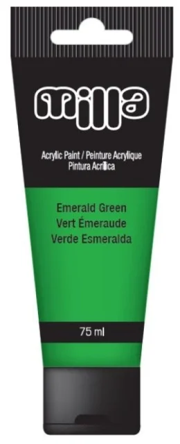 Acuarele, Tempera, Pensule si Blocuri de desen - Culori acrilice tempera 75ml verde Milla