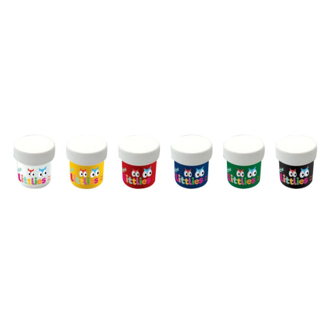Jucării și Jocuri pentru copii - Culori de pictat cu degete fingerpaint 6x20ml "the Littlies"  