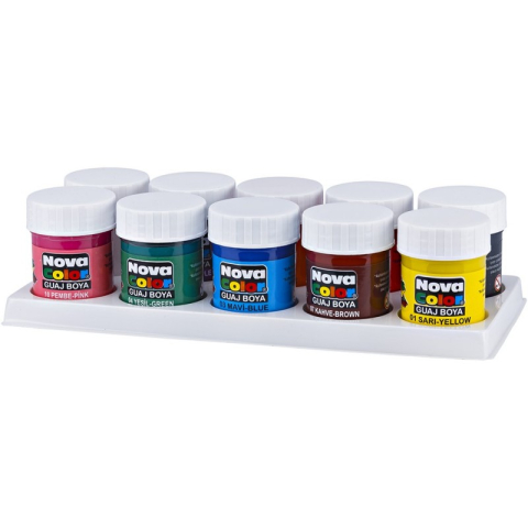 Art & Craft si Artizanat - Culori guasa Nova Color, 10 culori x 25ml, NC-114