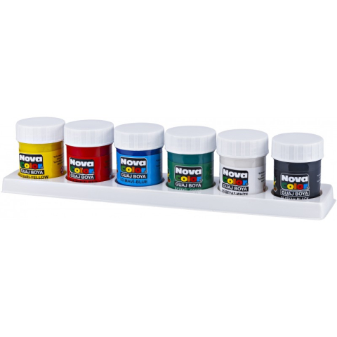 Art & Craft si Artizanat - Culori guasa Nova Color, 6 culori x 25ml, NC-113