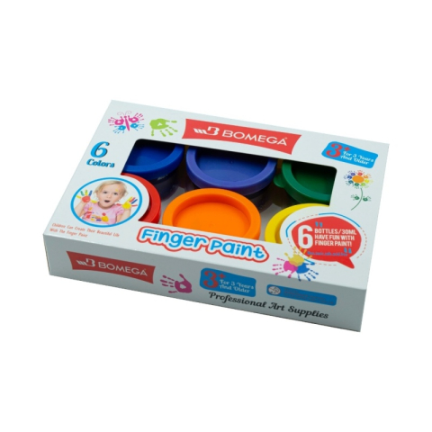 Acuarele, Tempera, Pensule si Blocuri de desen - Culori tempera CNX Finger Paint, 6x30 ml/borcan, 4004-2
