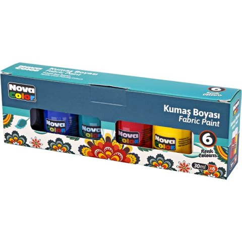 Acuarele, Tempera, Pensule si Blocuri de desen - Culori tempera Nova Color, 6 culori x 30ml, NC-188