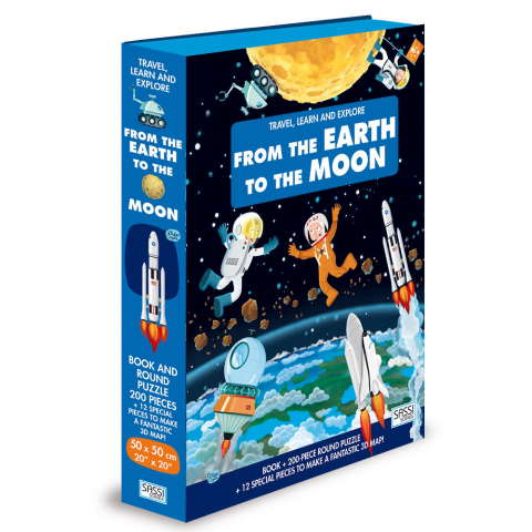 Puzzle 100 - 299 piese - Cunoaste, invata si exploreaza - Puzzle De la pamant pana la luna (200 piese)