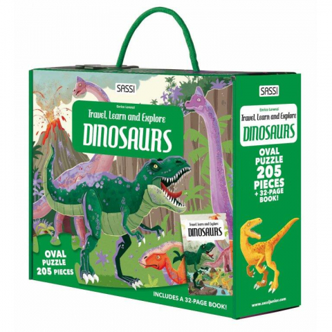 Puzzle 100 - 299 piese - Cunoaste, invata si exploreaza -  Puzzle Dinozauri (205 piese)