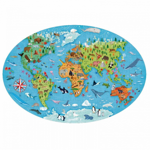 Cunoaste si exploreaza - Puzzle Animale pe cale de disparitie (205 piese) [4]