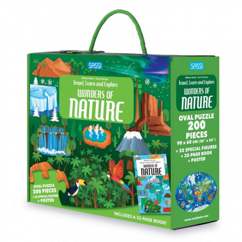 Puzzle 100 - 299 piese - Cunoaste si exploreaza - Puzzle Minunile naturii (200 piese)