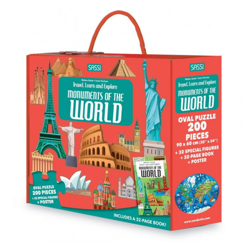 Puzzle 100 - 299 piese - Cunoaste si exploreaza - Puzzle Monumentele lumii (200 piese)