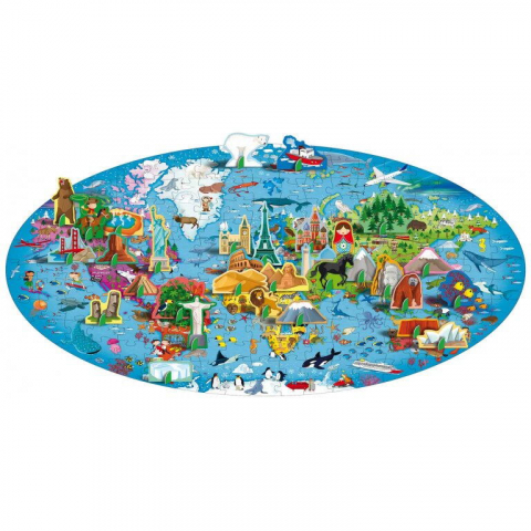Puzzle 100 - 299 piese - Cunoaste si exploreaza - Puzzle Planeta Pamant (200 piese)