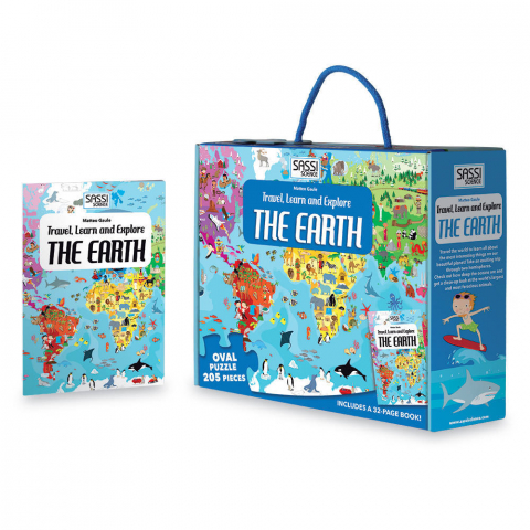 Puzzle 100 - 299 piese - Cunoaste si exploreaza - Puzzle Planeta Pamant (205 piese)
