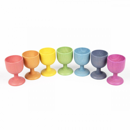 Cupe colorate din lemn, set 7 buc., TickiT, 1-5 ani [4]