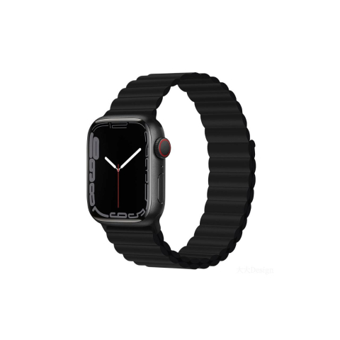 Laptop, Tablete & Telefoane - Curea Apple Watch 42mm / 44mm / 45mm Devia Deluxe Series Sport 3 Silicone Magnet Black