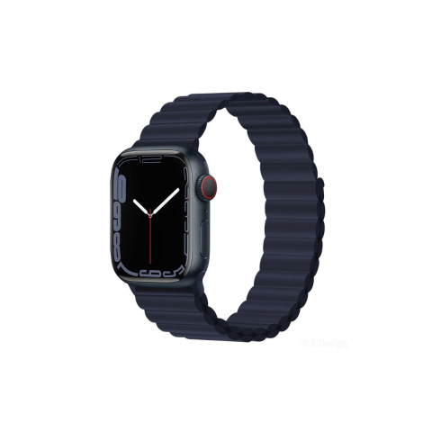 Laptop, Tablete & Telefoane - Curea Apple Watch 42mm / 44mm / 45mm Devia Deluxe Series Sport 3 Silicone Magnet Indigo