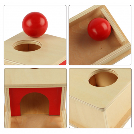 Jucarie material didactic Montessori - Cutia permanentei cu bila. [2]