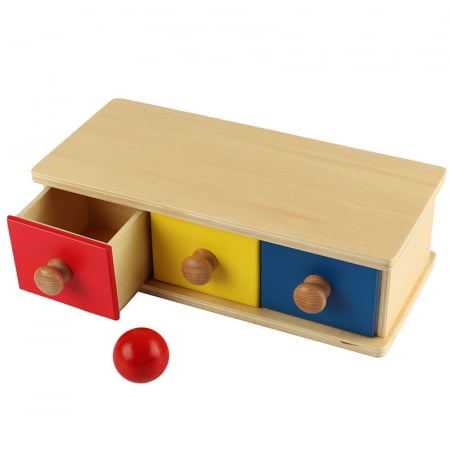 Jucarie material didactic Montessori - Cutia permanentei cu bila. [4]