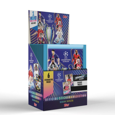 Cărți Educative, Activități - Cutie 51 pachete abtibilduri - Topps 2025 UEFA Champions League