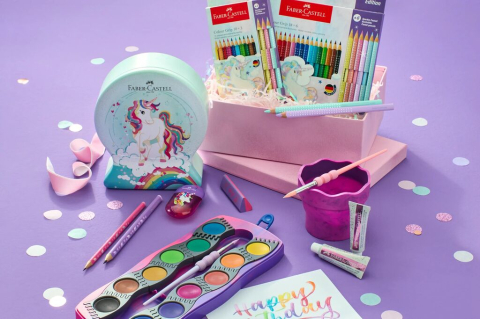 Cutie apa click&go unicorni roz marmorat faber-castell [4]