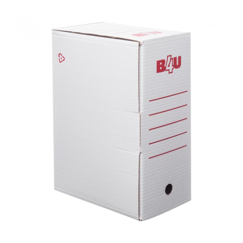 Birotică și Papetărie - Cutie arhivare B4U 30265210, 15cm, carton, alb