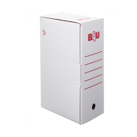 Birotică și Papetărie - Cutie arhivare B4U 30265310, 10cm, carton, alb