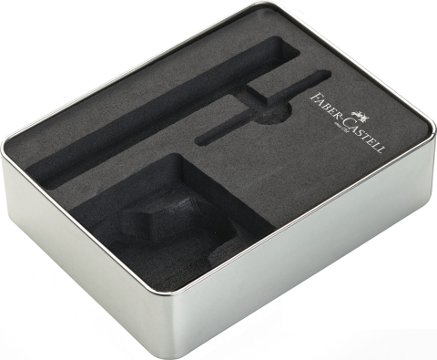 Cutie cadou metal pentru 1 instrument + 1 cerneala + 1 convertor faber-castell
