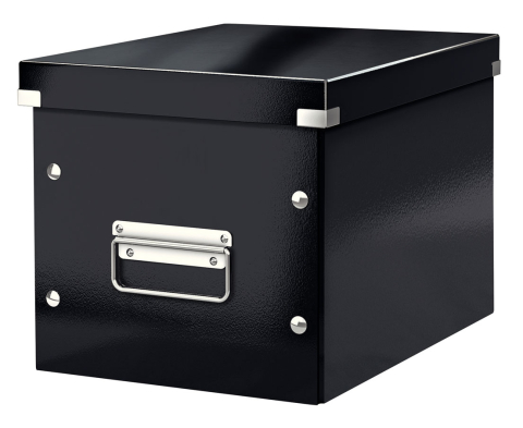 Organizare, arhivare, prezentare - Cutie click&store medie cub neagra leitz