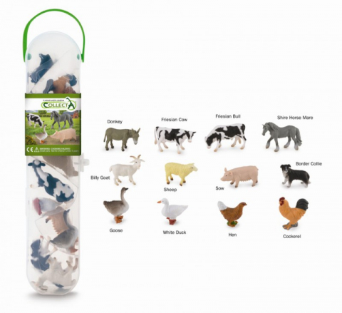 Jucării și Jocuri pentru copii - Cutie cu 12 minifigurine Animale de la Ferma