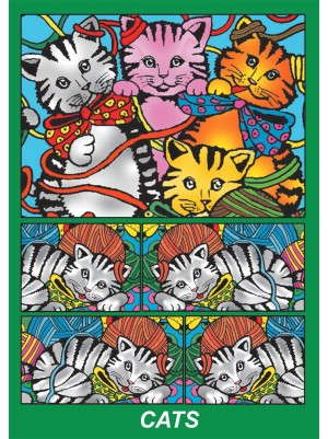 Cutie de colorat din catifea cu imagine pisicute [0]