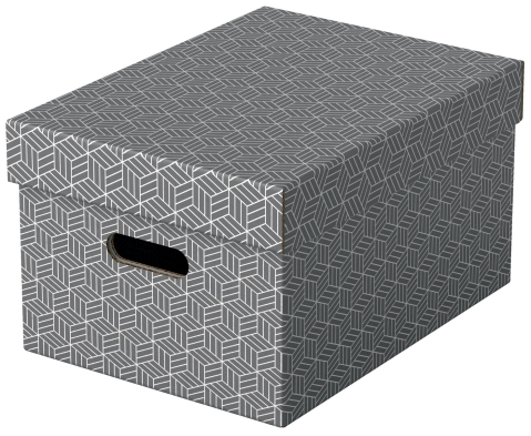 Birotică și Papetărie - Cutie depozitare cu capac 36 x 26 x 20cm gri recycled fsc 3/set esselte