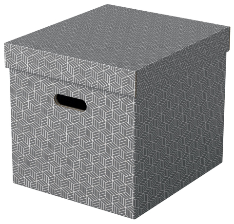 Birotică și Papetărie - Cutie depozitare cu capac 36 x 32 x 31cm gri recycled fsc 3/set esselte