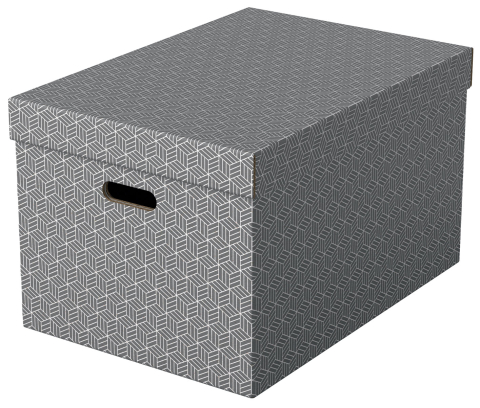 Birotică și Papetărie - Cutie depozitare cu capac 51 x 35 x 30 cm gri recycled fsc 3/set esselte