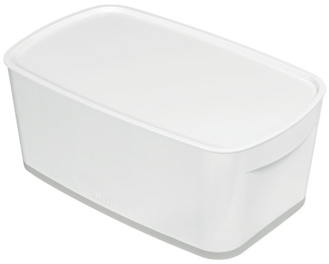 Birotică și Papetărie - Cutie depozitare cu capac mica alb/gri mybox leitz