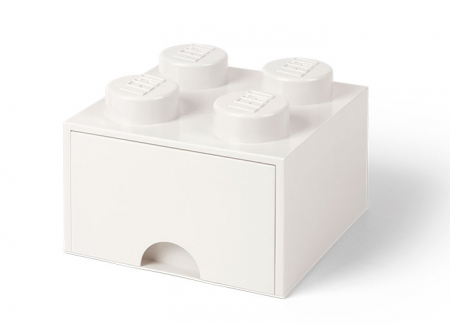 Cutii depozitare - Cutie depozitare LEGO 2x2 cu sertar, alb