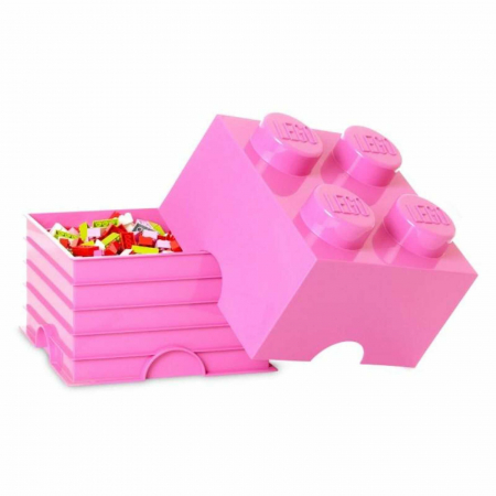 Cutii depozitare - Cutie depozitare LEGO 4 roz