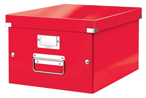 Organizare, arhivare, prezentare - Cutie depozitare medie rosie click&store leitz