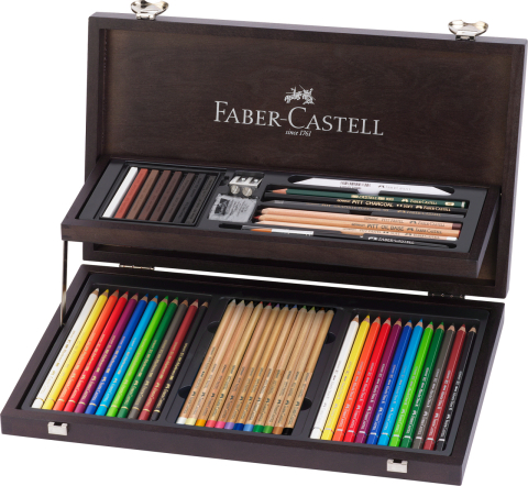 Art & Craft si Artizanat - Cutie lemn compendium arta si grafica faber-castell