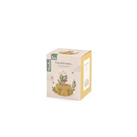 Jucării și Jocuri pentru copii - Cutie muzicala glob cu zapada Trois Petits Lapins, Moulin Roty varsta 3 - 6 ani, 6 - 9 ani