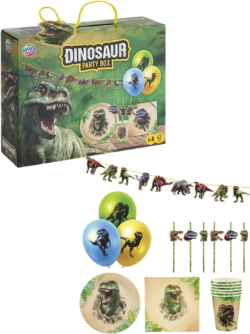 Cadouri Jucării Copii Grădiniță - Cutie party DINO 43 piese Grafix