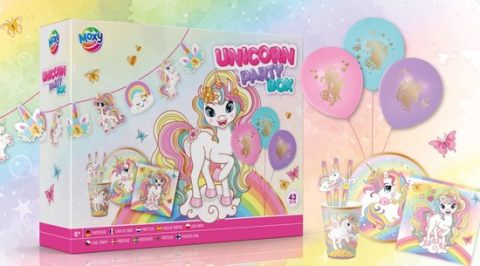 Cadouri Jucării Copii Grădiniță - Cutie Party Unicorn 43 piese  Grafix