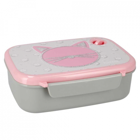 Cutie pentru pranz, caserola practica si incapatoare, cu model pisicuta [3]