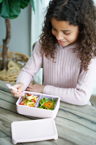 Cutie pranz bento cu compartimente detasabile, melii, pink purple copii cu varsta peste 0 luni [2]