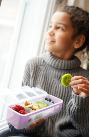 Cutie snack 4 compartimente, melii, ivory [2]