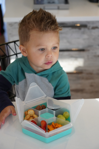 Cutie snack hexagon snackle 6 compartmente, melii, blue copii cu varsta peste 0 luni [6]