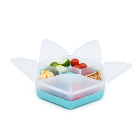 Cutie snack hexagon snackle 6 compartmente, melii, blue copii cu varsta peste 0 luni [5]