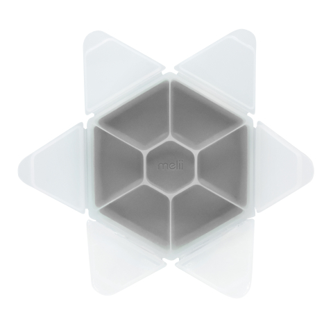 Cutie snack hexagon snackle 6 compartmente, melii, grey copii cu varsta peste 0 luni [2]