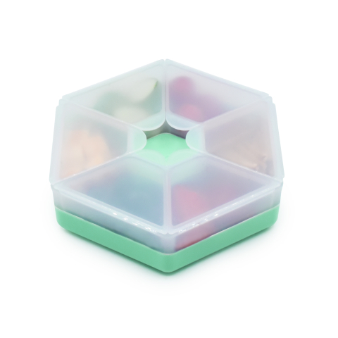 Cutie snack hexagon snackle 6 compartmente, melii, mint copii varsta 0 luni - +15 ani [3]